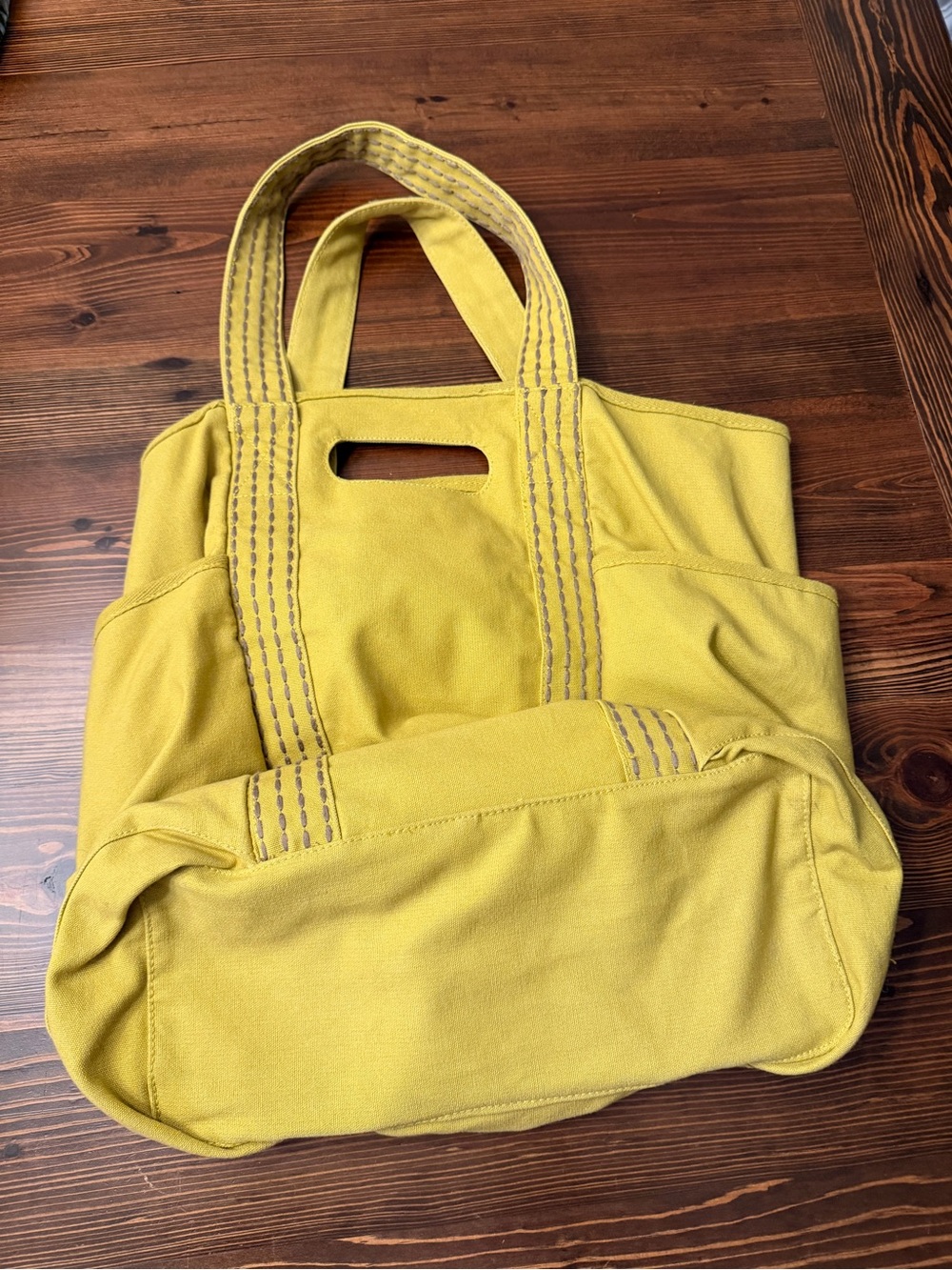 Free People Saffron Caravan Canvas Tote with Double Straps
